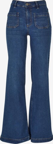 Urban Classics Flared Jeans in Blauw: voorkant