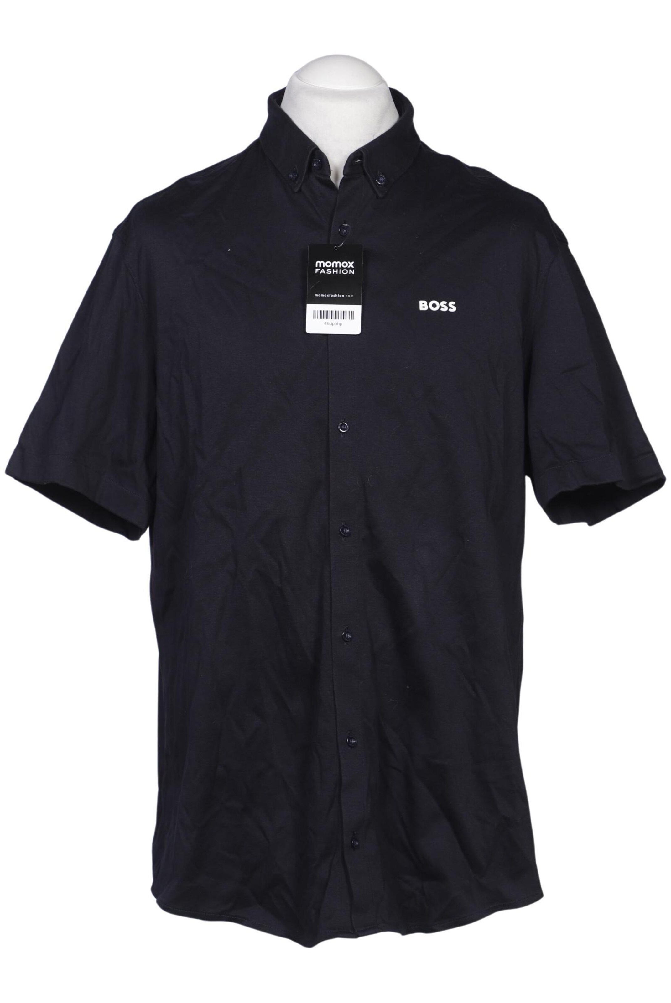 BOSS Green Button Up Shirt in XL in Blue: front