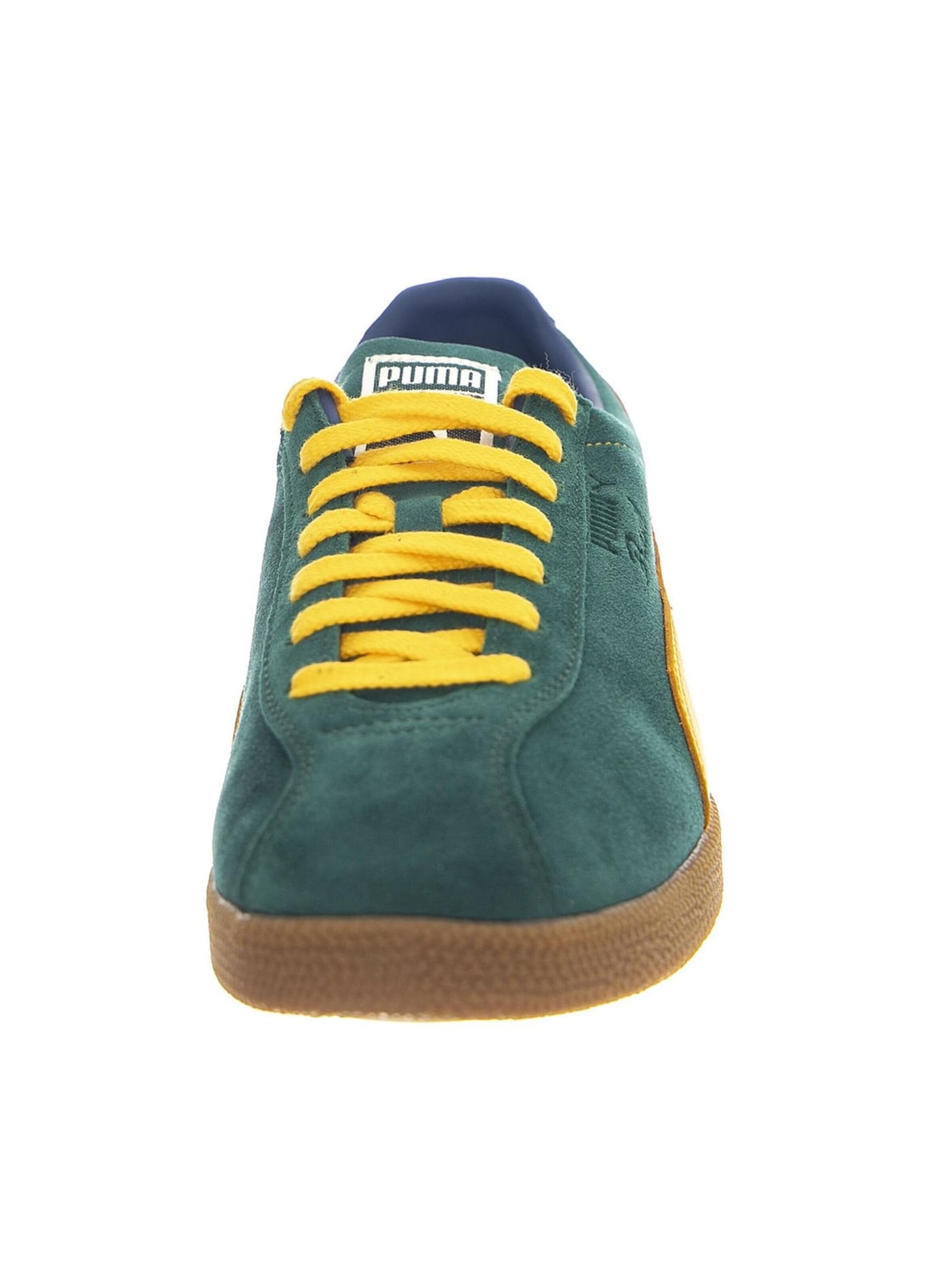 PUMA Athletic lace-up shoe 'Brasil Dark Myrtle / Tangerine' in Green