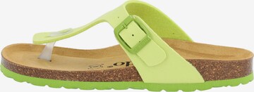 Palado T-Bar Sandals 'Kos Matt' in Green: front