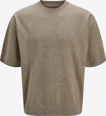 T-Shirt 'Gestricktes' JACK & JONES en marron : devant