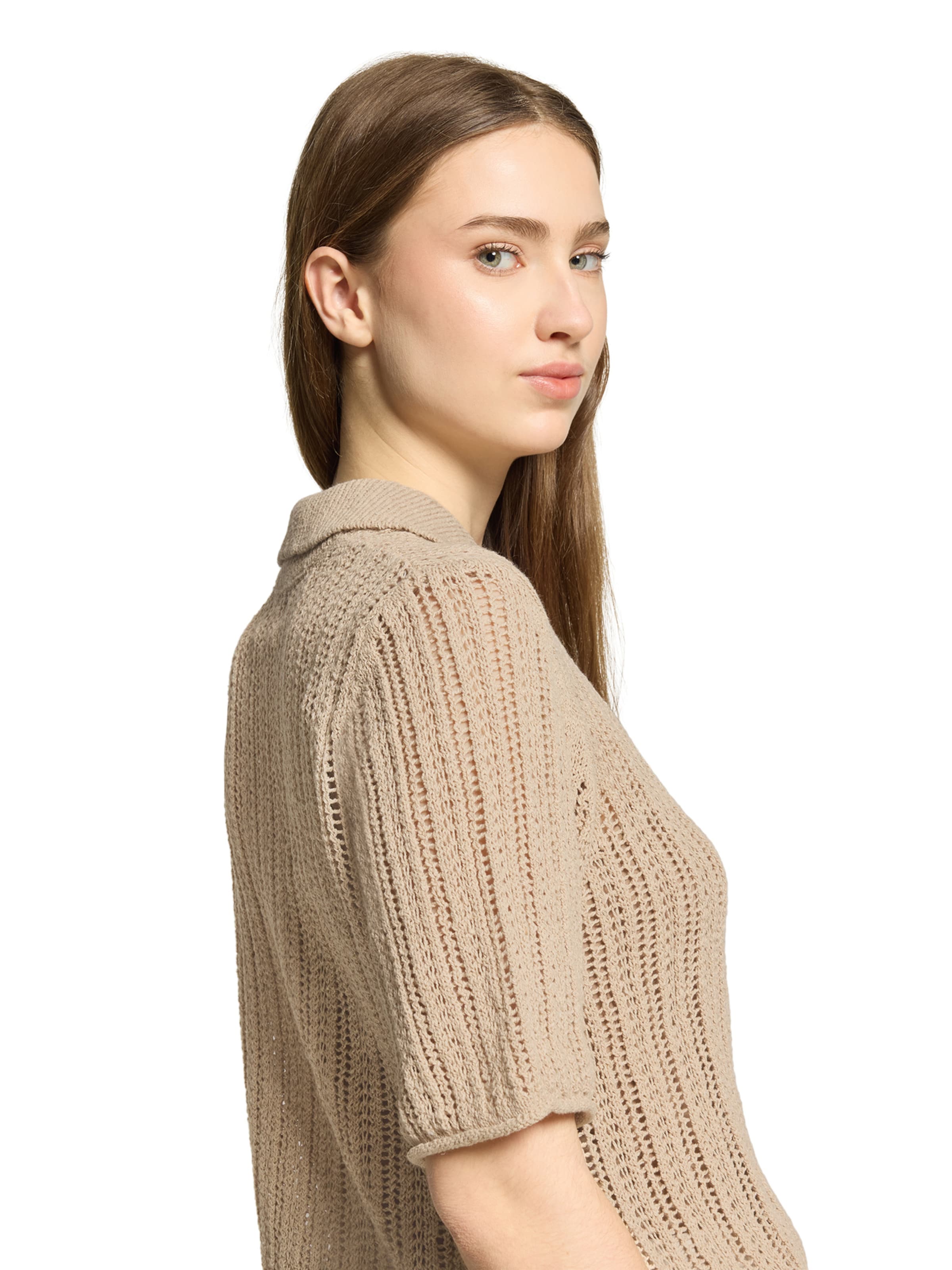 Cartoon Gebreid vest in Beige