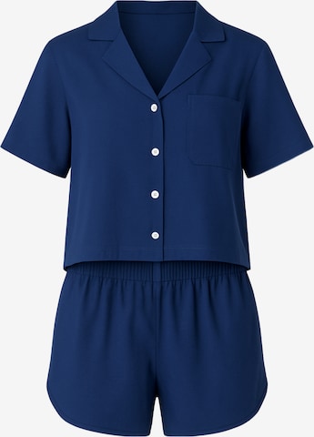 C&City Set: Bluse und Shorts in Blau: Vorderseite