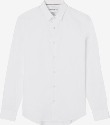 Chemise business Calvin Klein Jeans en blanc : devant