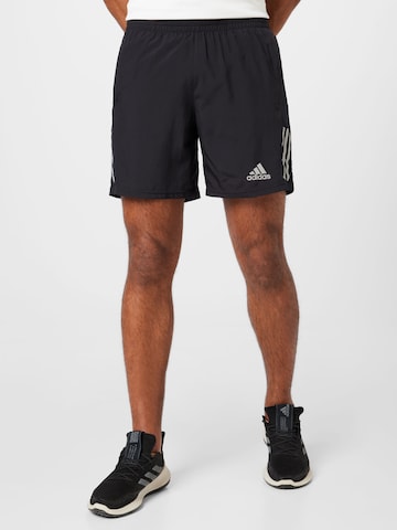 ADIDAS SPORTSWEAR - Regular Calças de desporto 'Own the Run' em preto: frente