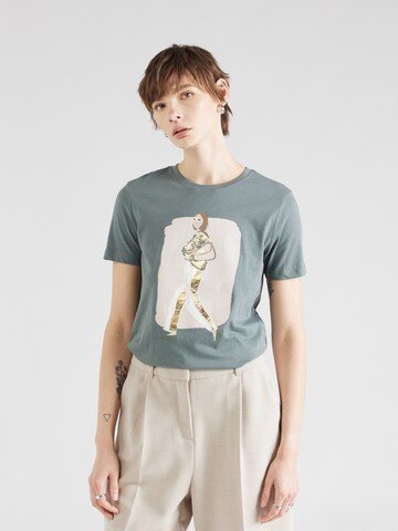 ONLY T-shirt 'ONLANNIKA' i grön: framsida