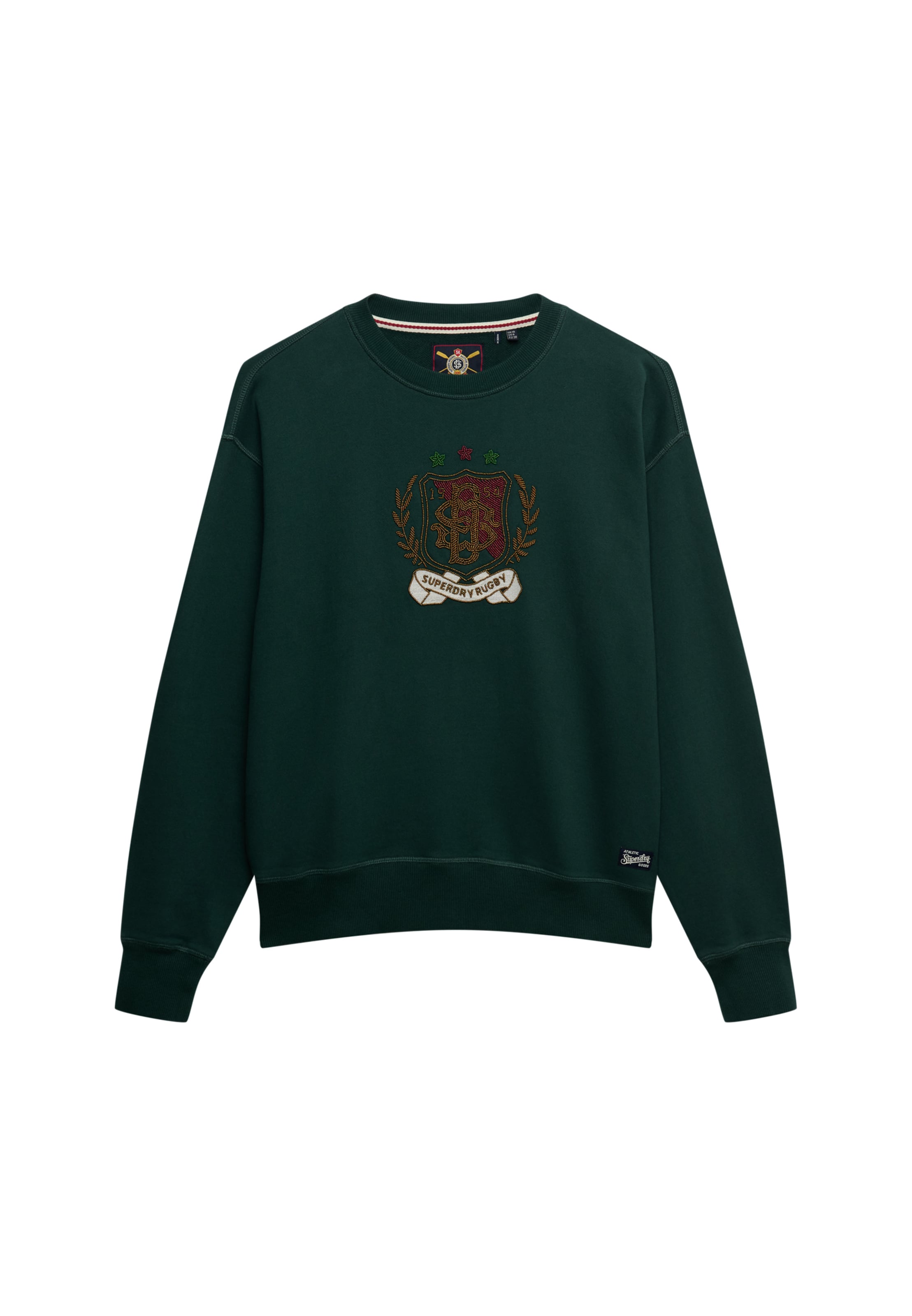 Superdry & Co Sweatshirt 'Crest' in Green: front