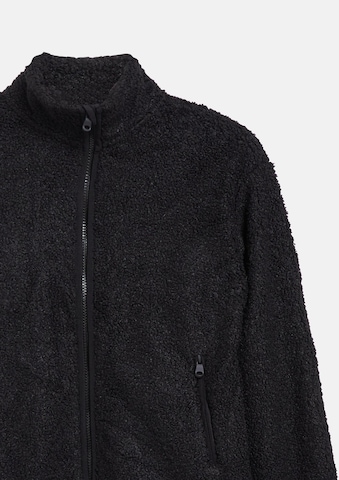 s.Oliver Fleece jas in Zwart: voorkant