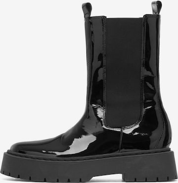 Chelsea Boots Bianco en noir : devant