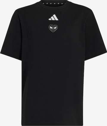 ADIDAS SPORTSWEAR - Camisa funcionais 'Marvel Spider-Man' em preto: frente