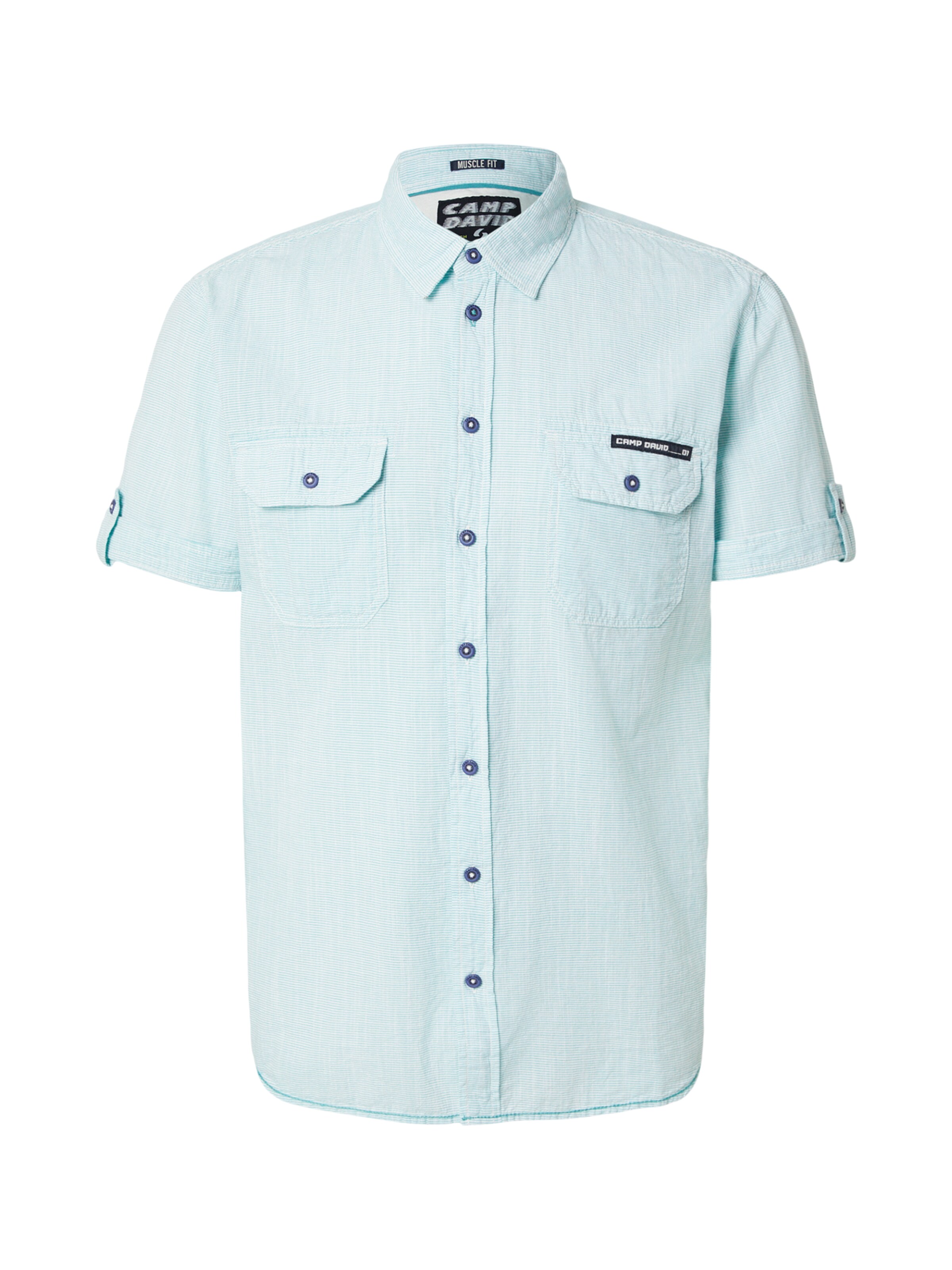 CAMP DAVID Slim fit Overhemd in Groen: voorkant