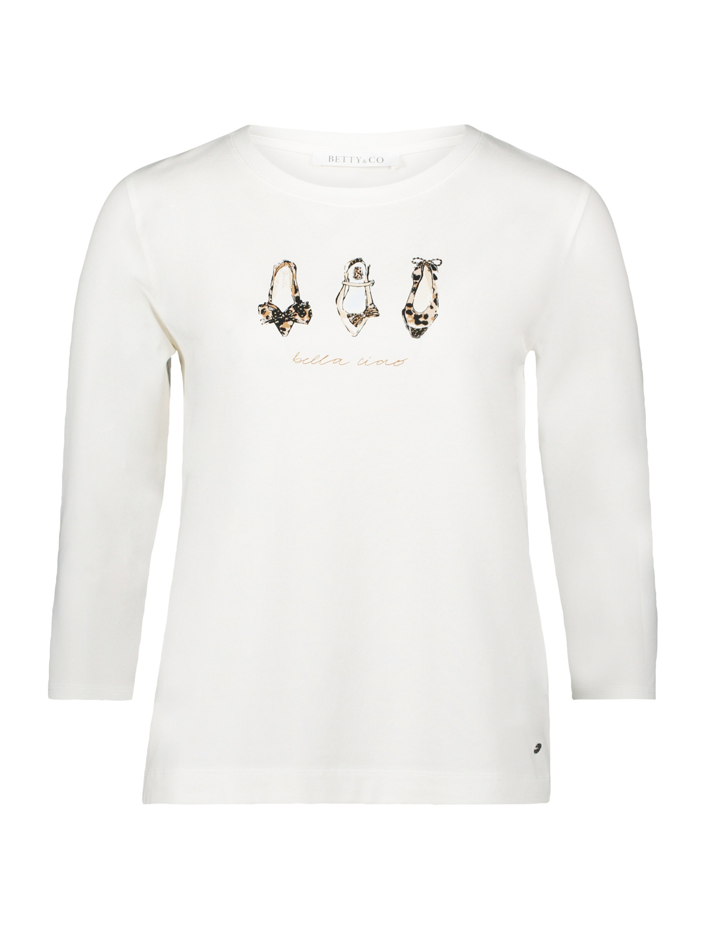 T-shirt Betty & Co en blanc : devant
