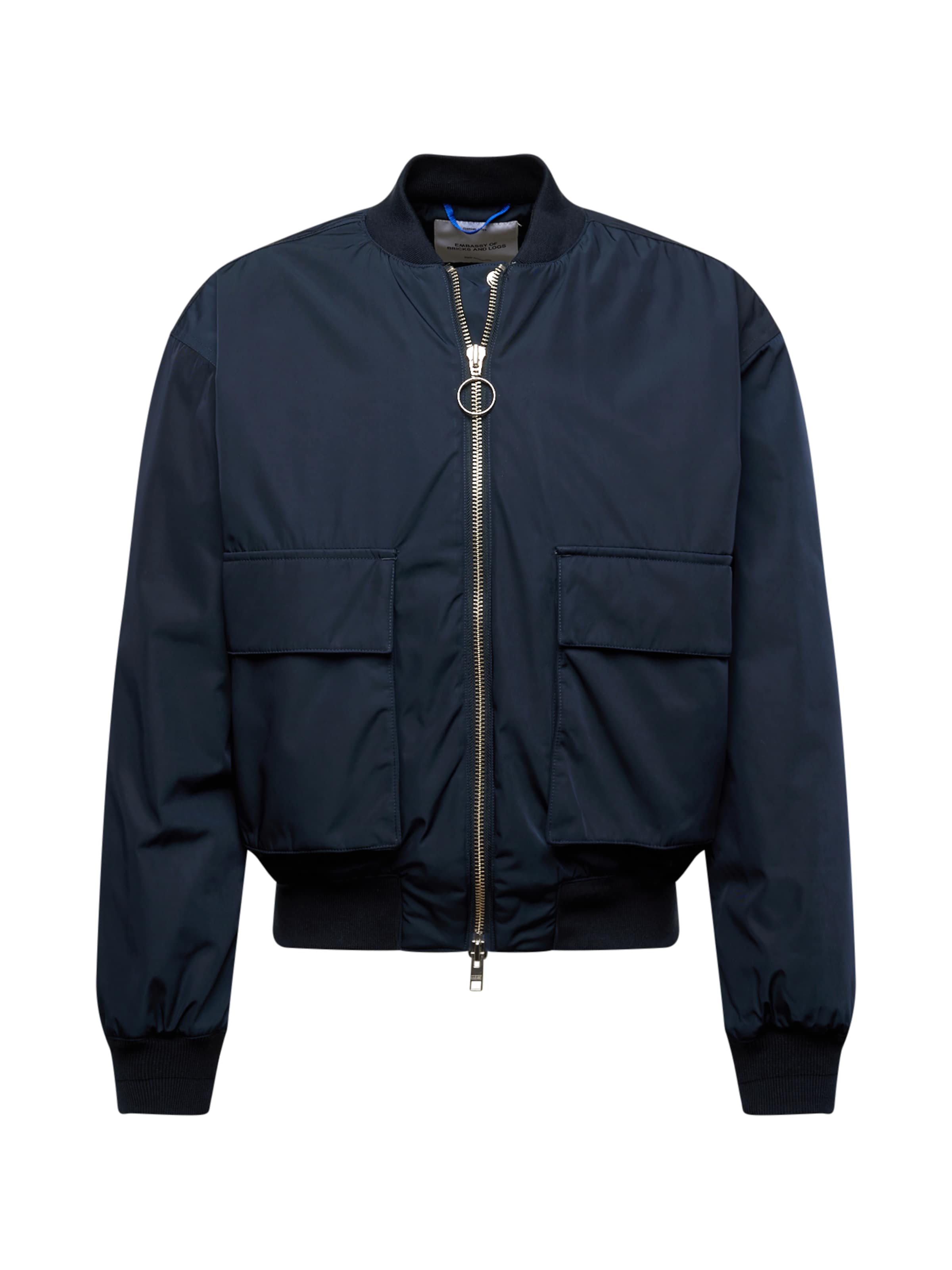 Embassy of Bricks and Logs Φθινοπωρινό και ανοιξιάτικο μπουφάν 'MAPES' σε μπλε: μπροστά