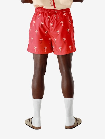 FC BAYERN MÜNCHEN Swim Trunks 'Summer AOP' in Ecru / Red, Item view
