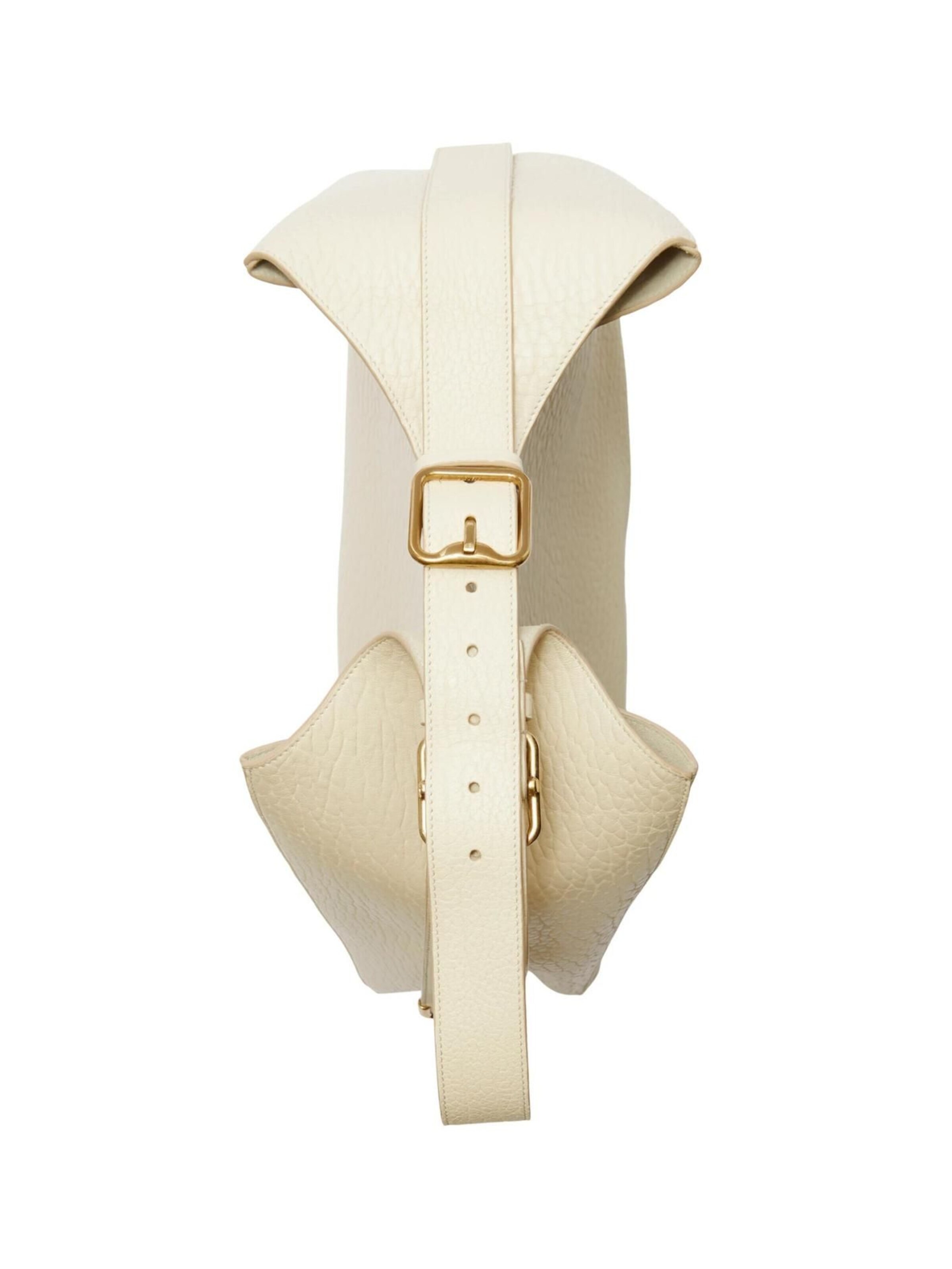 Borsa a spalla 'XL CHESS SHOULDER 42x12x46cm' di BURBERRY in bianco