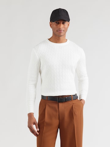 Kronstadt Пуловер 'Cable' в бяло: отпред