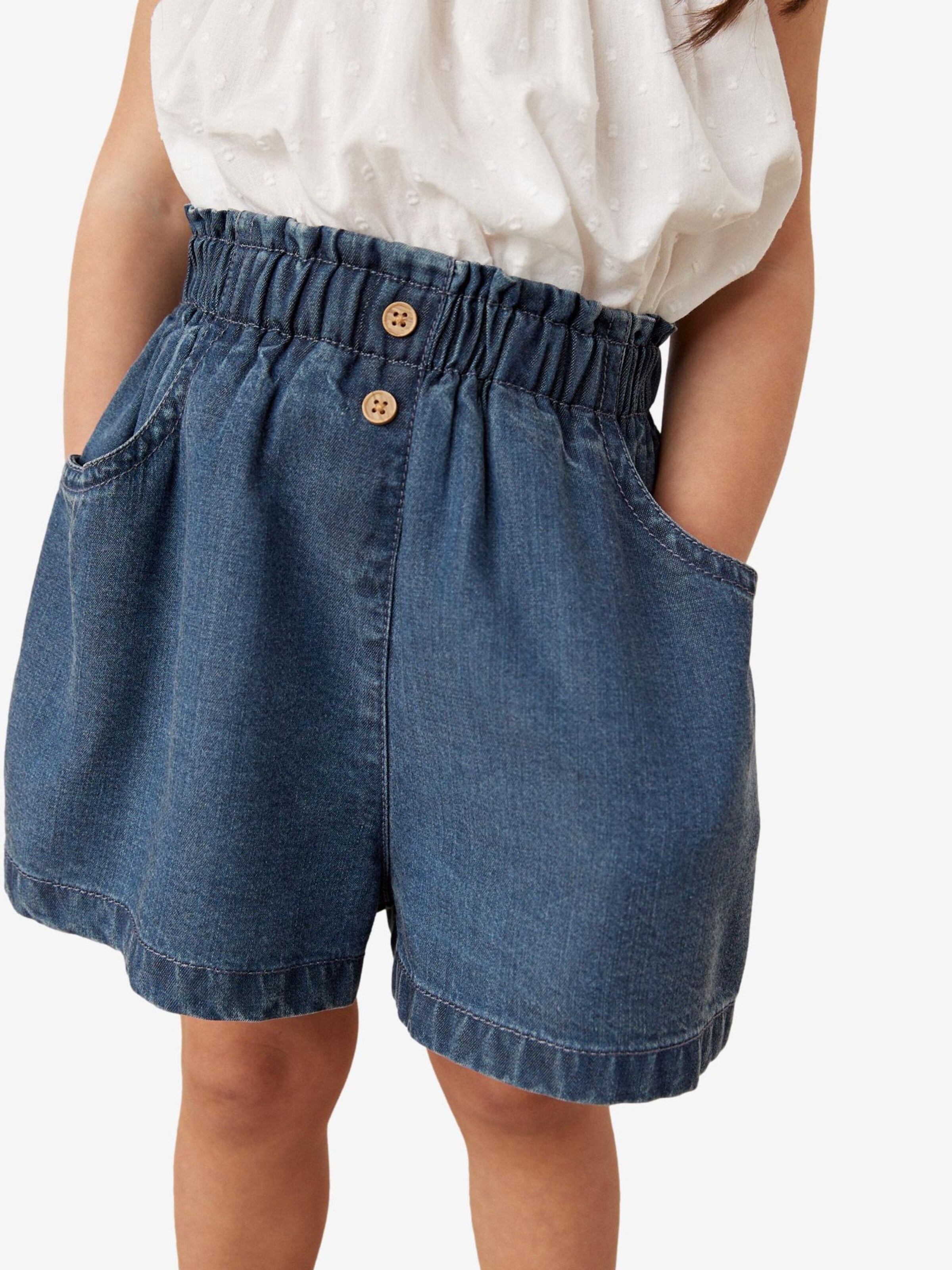 Wide Leg Pantalon Next en bleu : devant