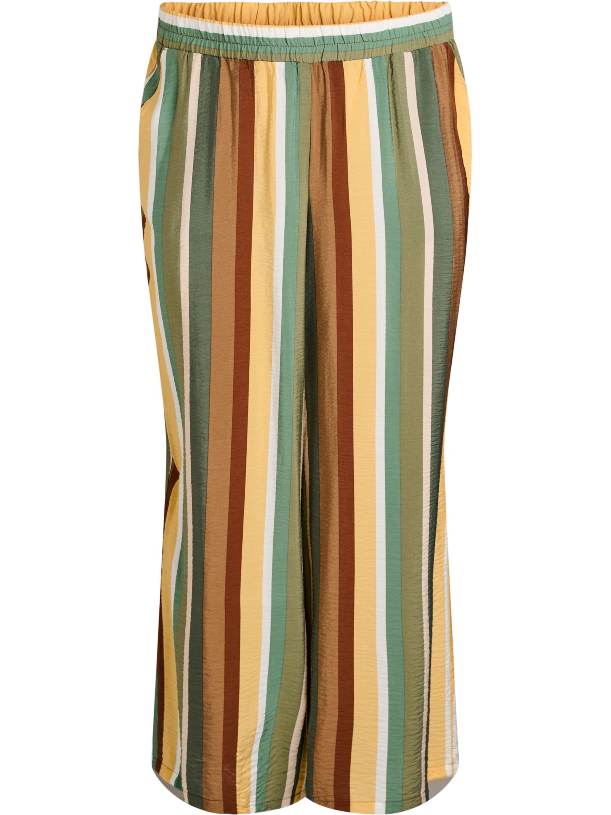 Zizzi Широкий Штаны 'Efina' в Коричневый: спереди