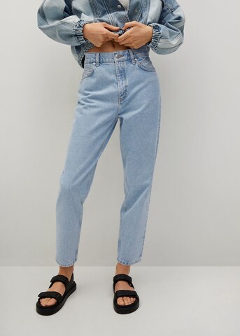 MANGO Tapered Jeans 'Mom 90' in Blue: front