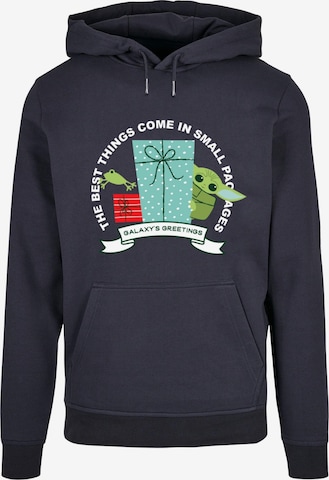 ABSOLUTE CULT Sweatshirt 'The Mandalorian - Galaxy's Greetings' in Blau: predná strana