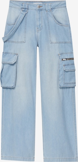 Pantaloni eleganți Pull&Bear pe albastru deschis, Vizualizare produs