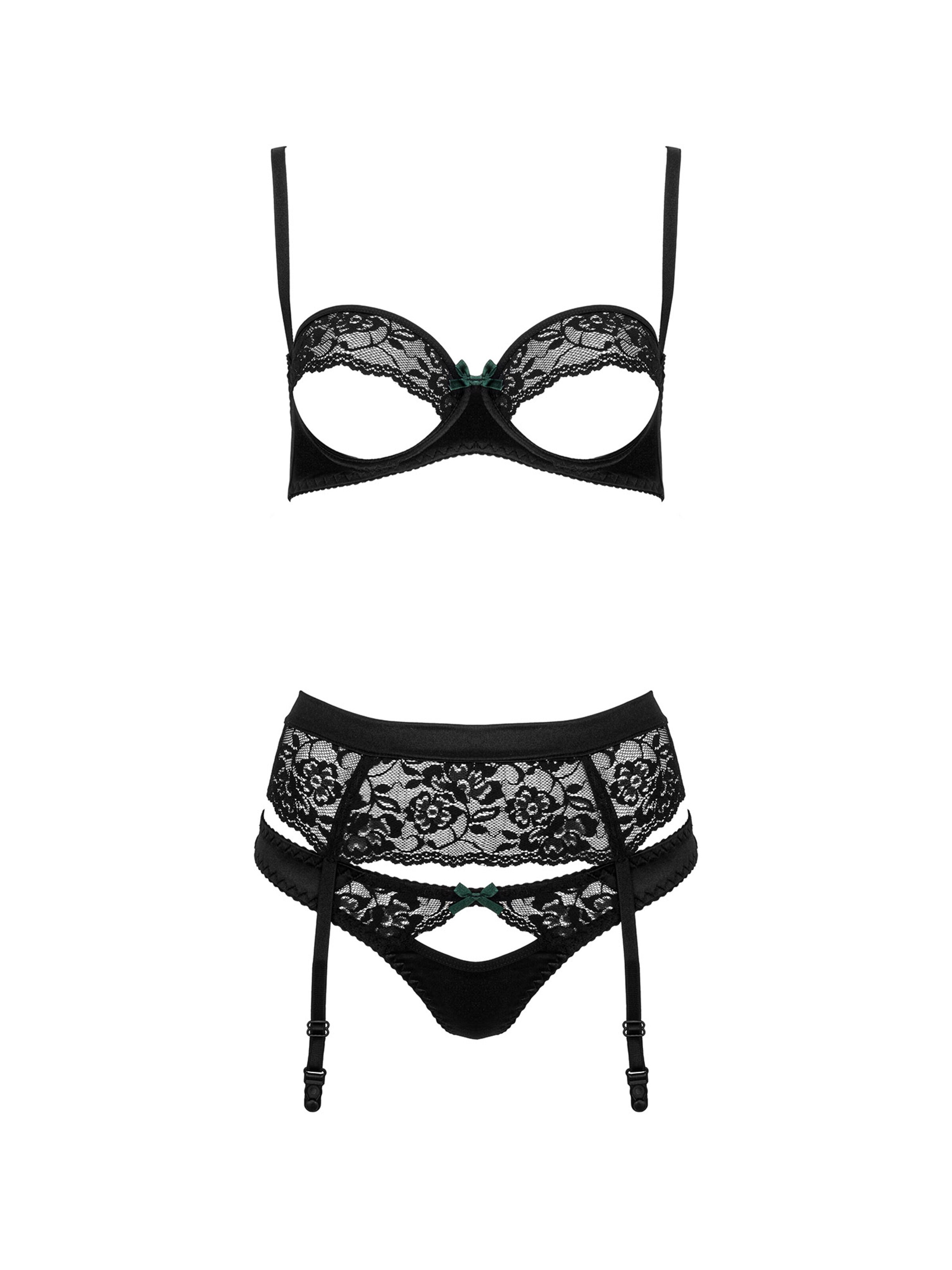 SpaLeXLine Balconette Underwear Sets 'Mikka' in Black