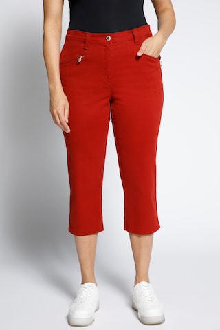 Ulla Popken Regular Broek 'Mony ' in Rood: voorkant