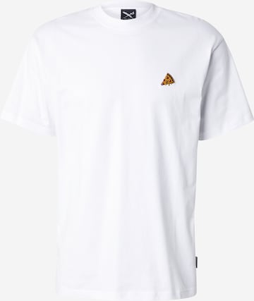 Iriedaily Shirt 'Pizza Slice' in White: front
