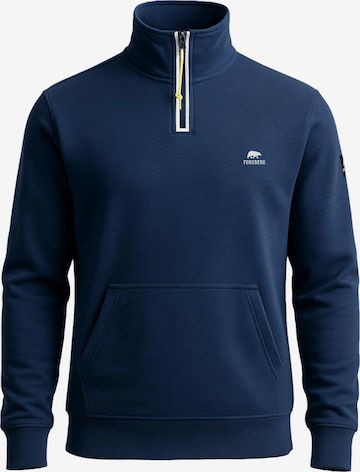 FORSBERG Sweatshirt 'Half Zip Sweatshirt' in Blue: front