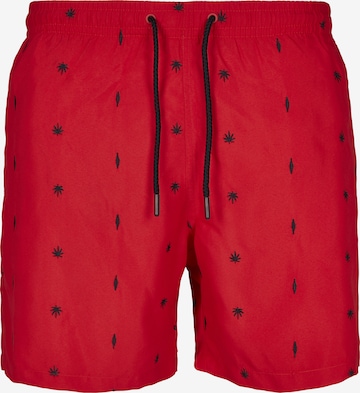 Shorts de bain Urban Classics en rouge : devant