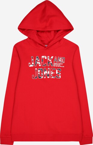 Jack & Jones JuniorSweater majica 'PEACE WALKER' - crvena boja: prednji dio