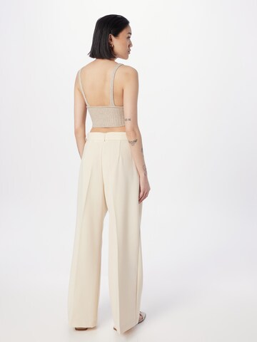 Bardot Wide leg Trousers with creases in Beige