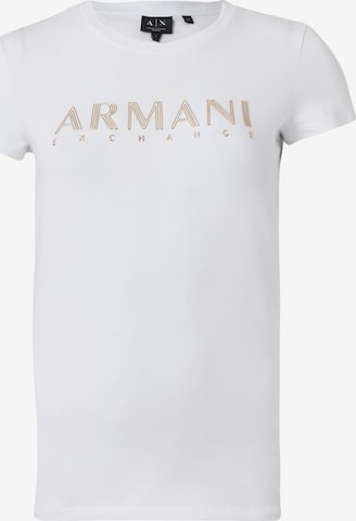 balta ARMANI EXCHANGE Marškinėliai: priekis