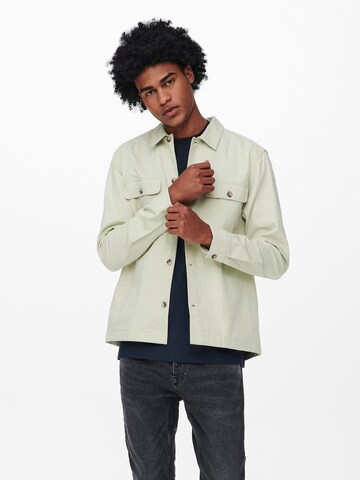 Veste mi-saison 'Ilvio' Only & Sons en beige : devant