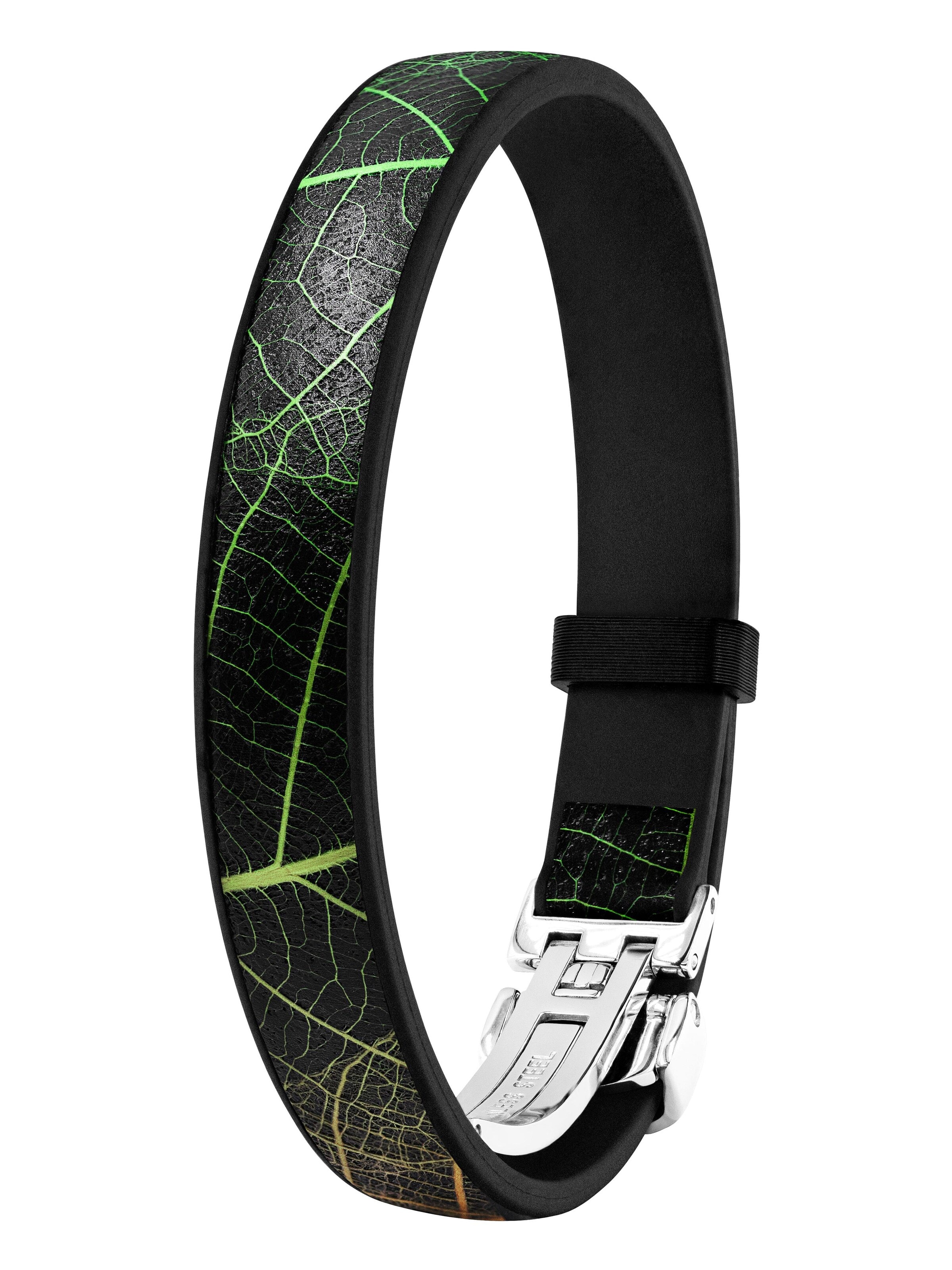 NiMa Atelier - Pulsera 'GEB LEAF' en verde: frente