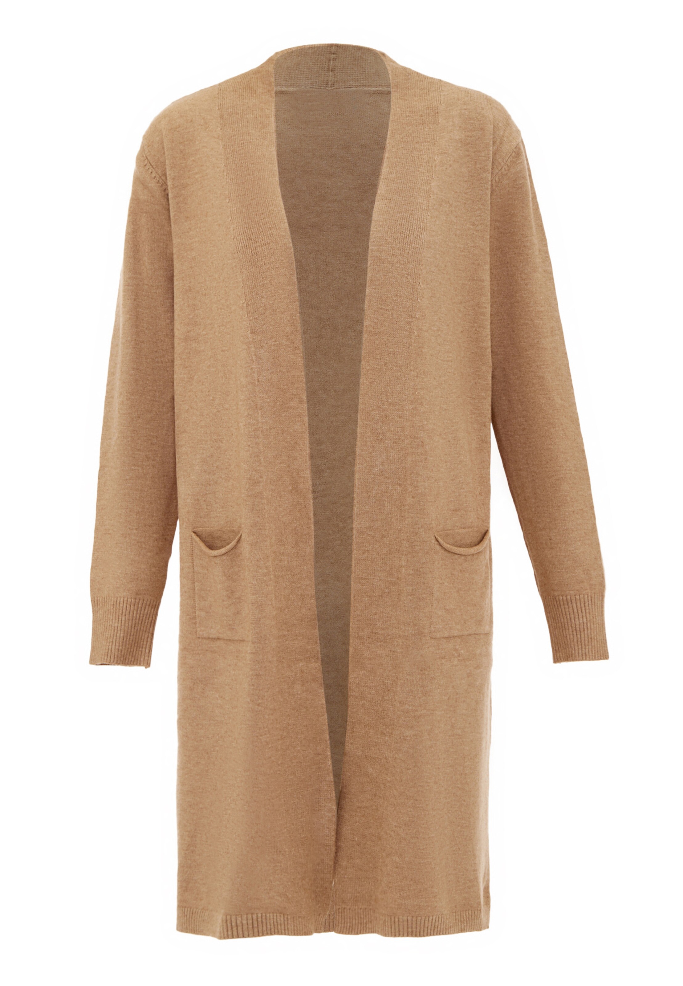 SANIKA - Casaco de malha em castanho: frente