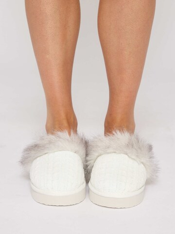 Loungeable Slippers in White: front