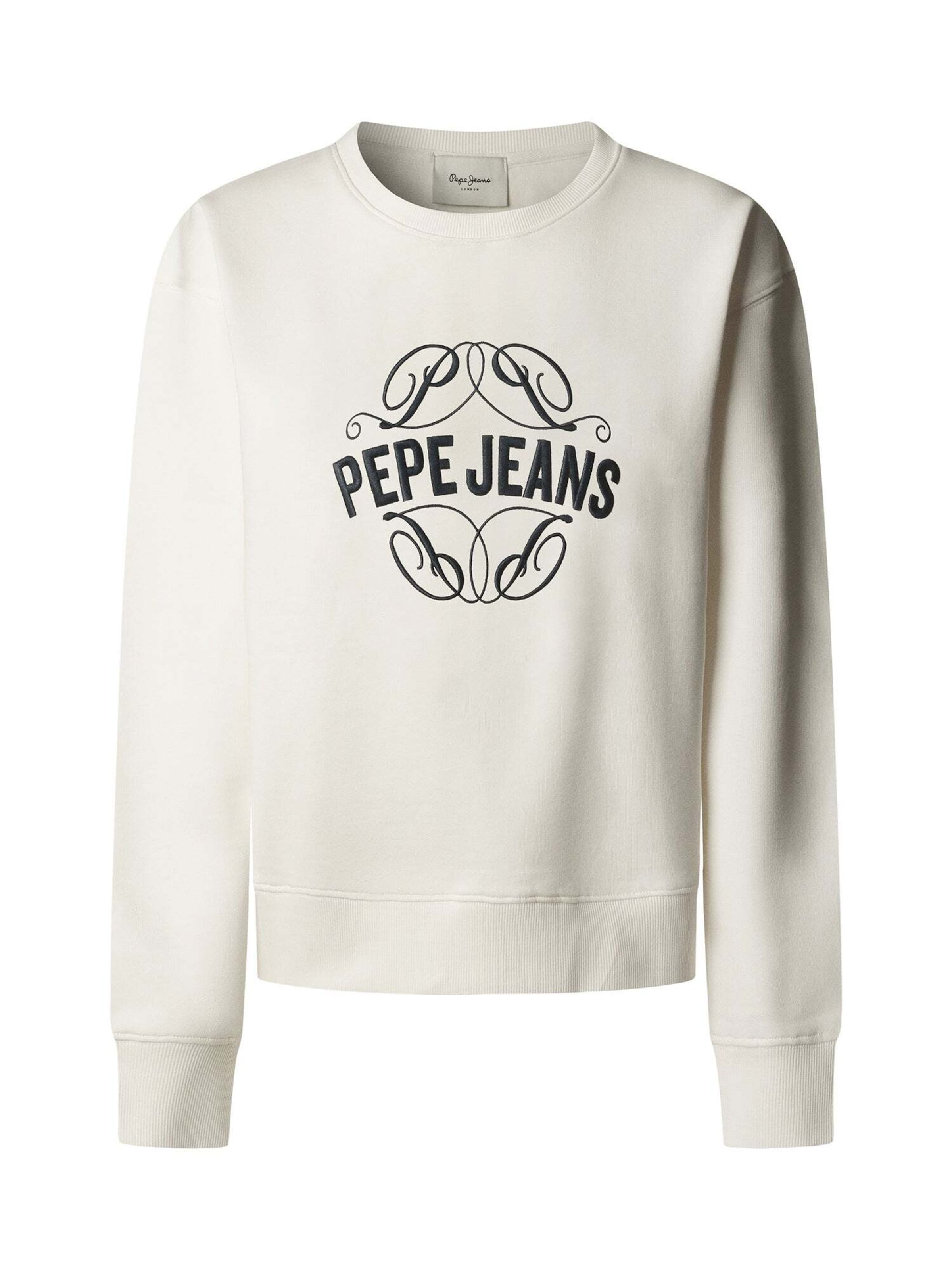 Pepe Jeans Sweatshirt 'MAAT' i vit: framsida