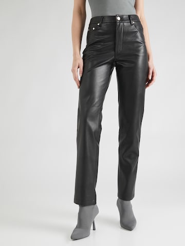 Regular Pantaloni de la River Island pe negru: față