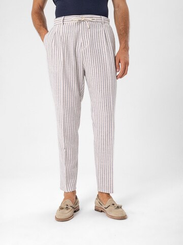 Antioch Regular Trousers with creases in White: front