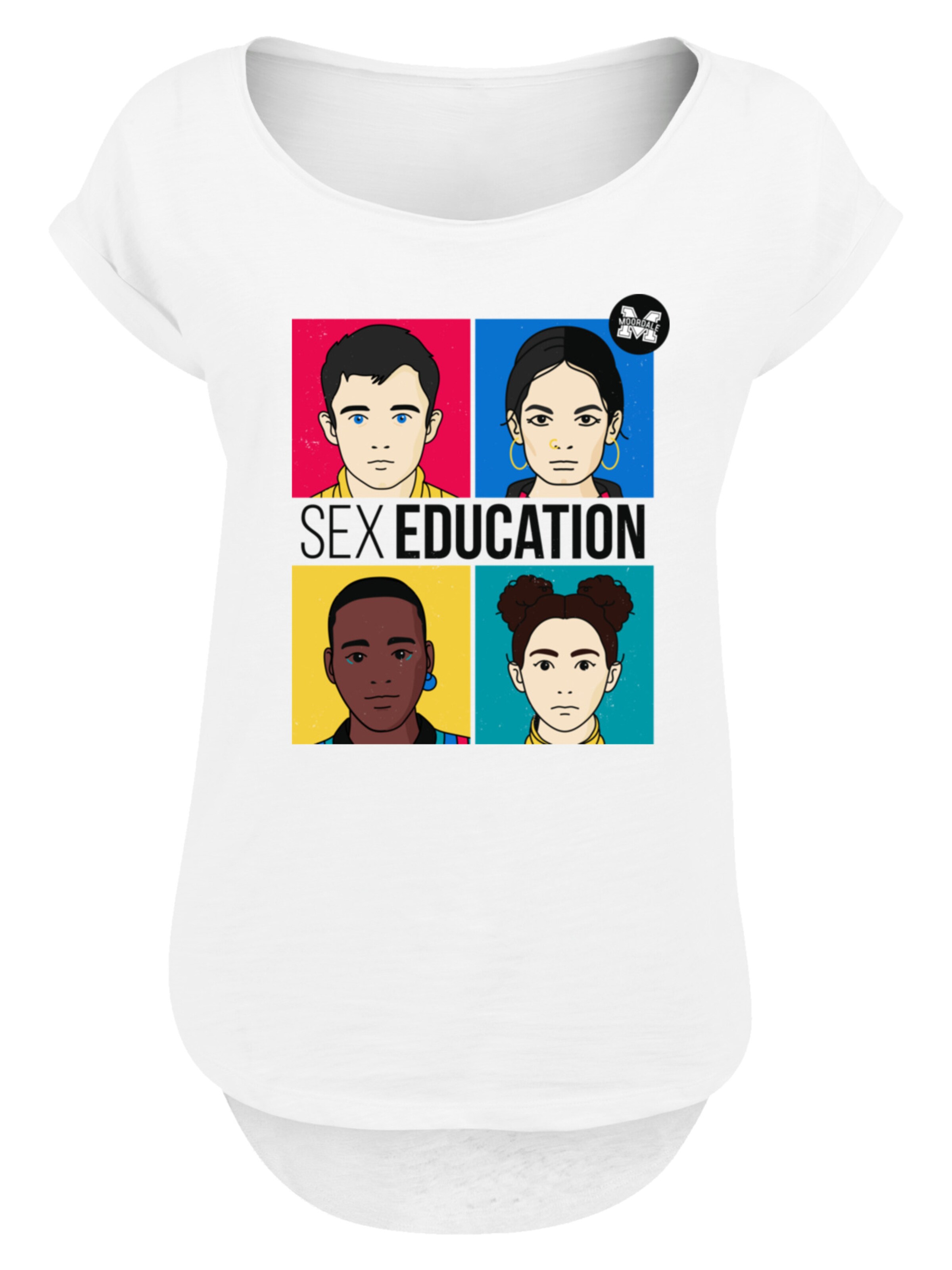 T-shirt 'Sex Education Netflix TV Series' F4NT4STIC en blanc : devant