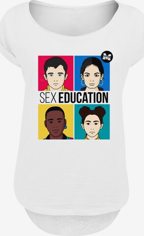 F4NT4STIC Shirt 'Sex Education Netflix TV Series' in Wit: voorkant