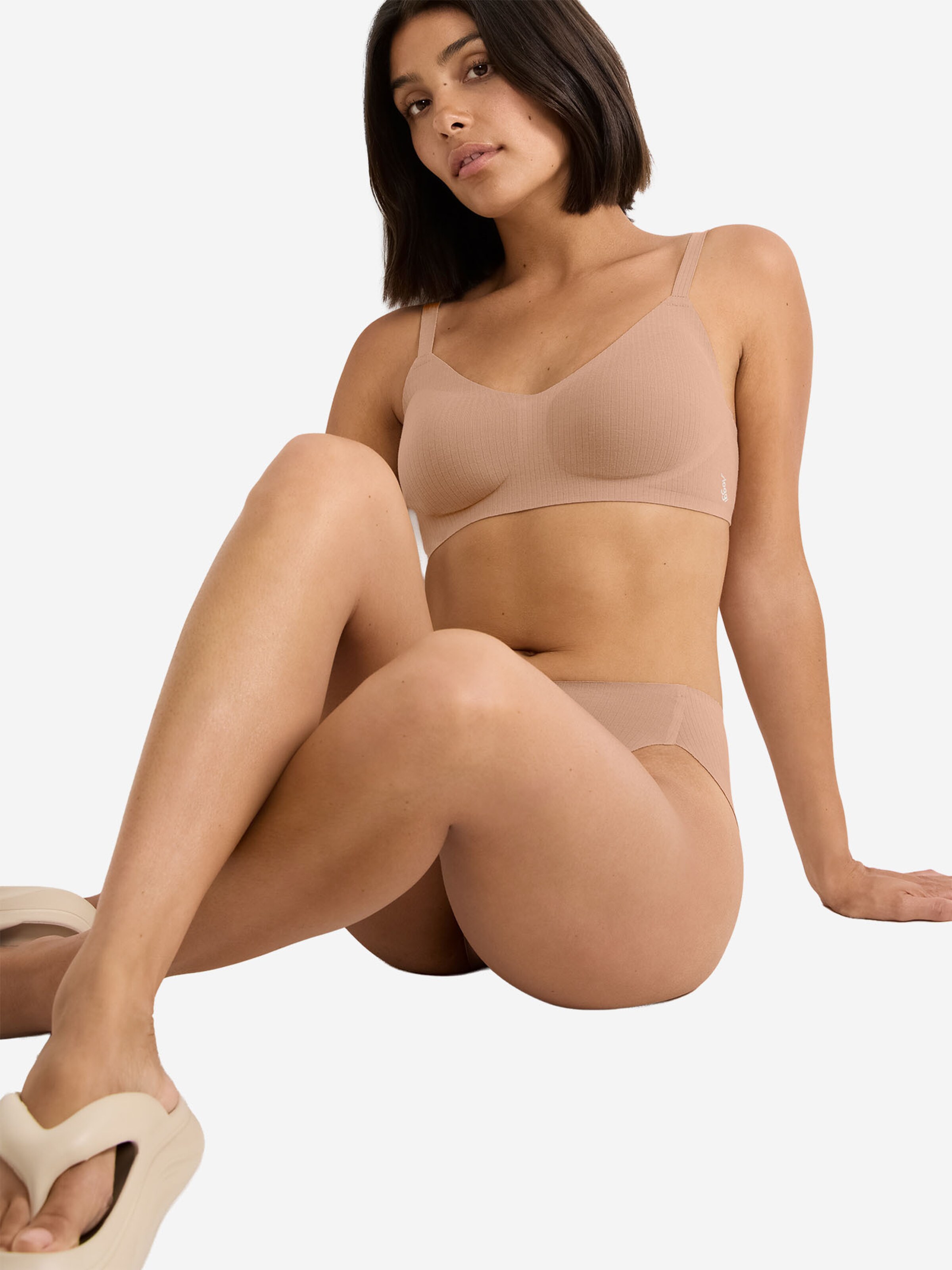 Bustier Soutien-gorge ' Blue ZERO Feel Pure ' SLOGGI en marron