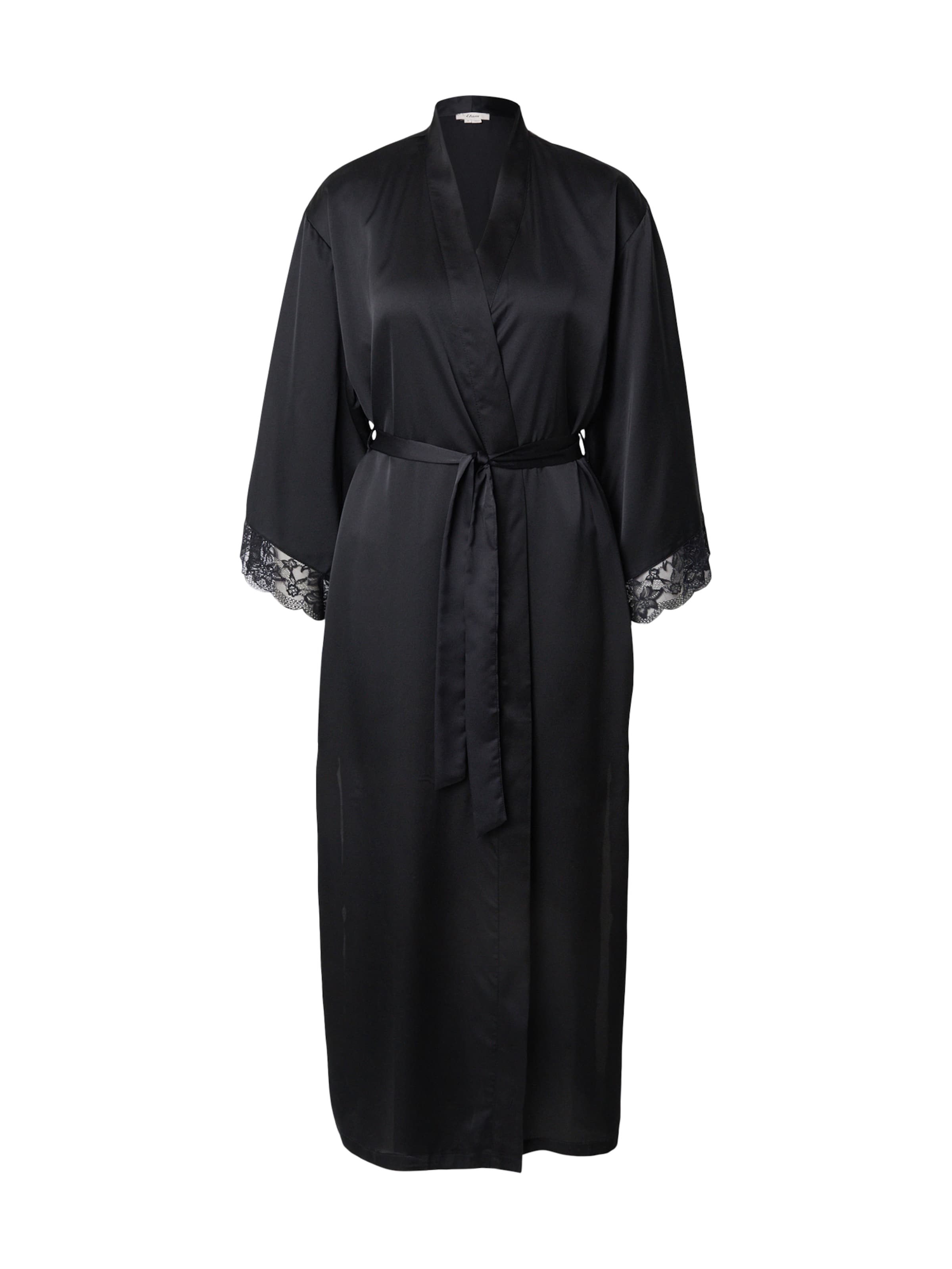 Robe de chambre 'DESIRE' ETAM en noir : devant