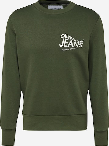 Calvin Klein Jeans Sweatshirt i grøn: forside