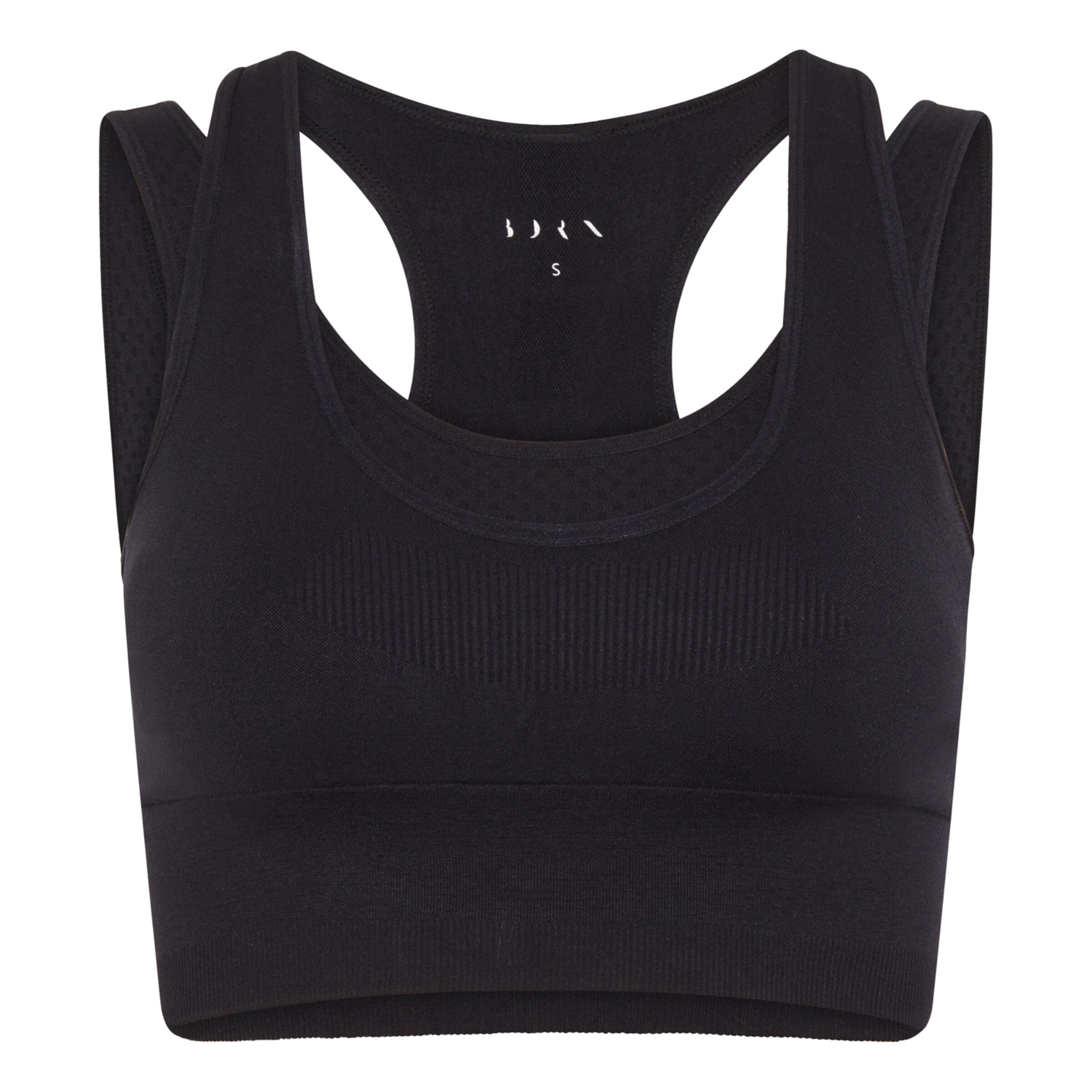 Born Living Yoga Sporttop ' Nina ' in Zwart: voorkant