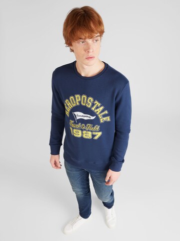 AÉROPOSTALE Sweatshirt 'TRACK & FIELD' i blå