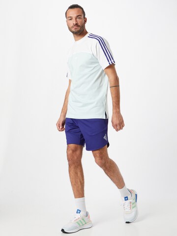 ADIDAS ORIGINALS Футболка 'Blocked 3-Stripes' в Синий