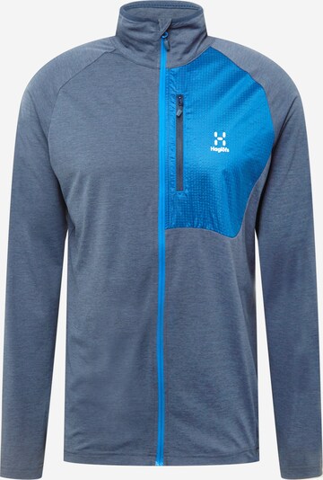 Haglöfs Funktionsfleecejacke 'Mirre Mid' in royalblau / taubenblau / weiß, Produktansicht