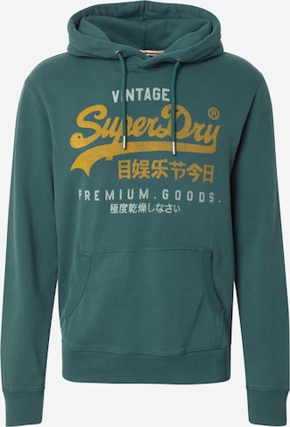 Superdry Суичър 'DUO CLASSIC' в зелено: отпред